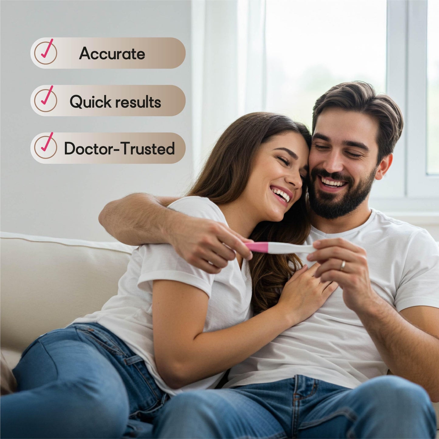 GoldN™ Early Detection Pregnancy Test – HCG Midstream Kit, 99% Accurate
