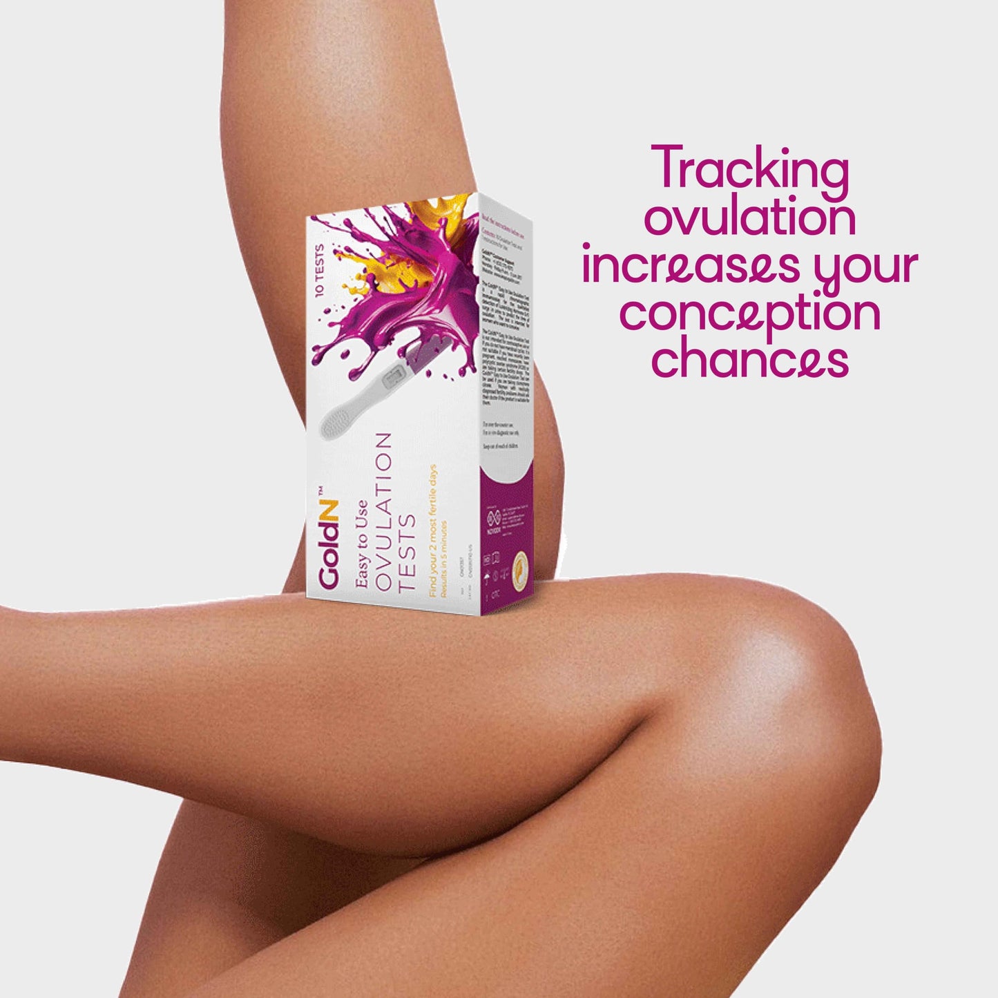 GoldN™ Easy-to-Use Ovulation Test Predictor Kit – 10 Count | 5-Minute Midstream LH Surge TTC