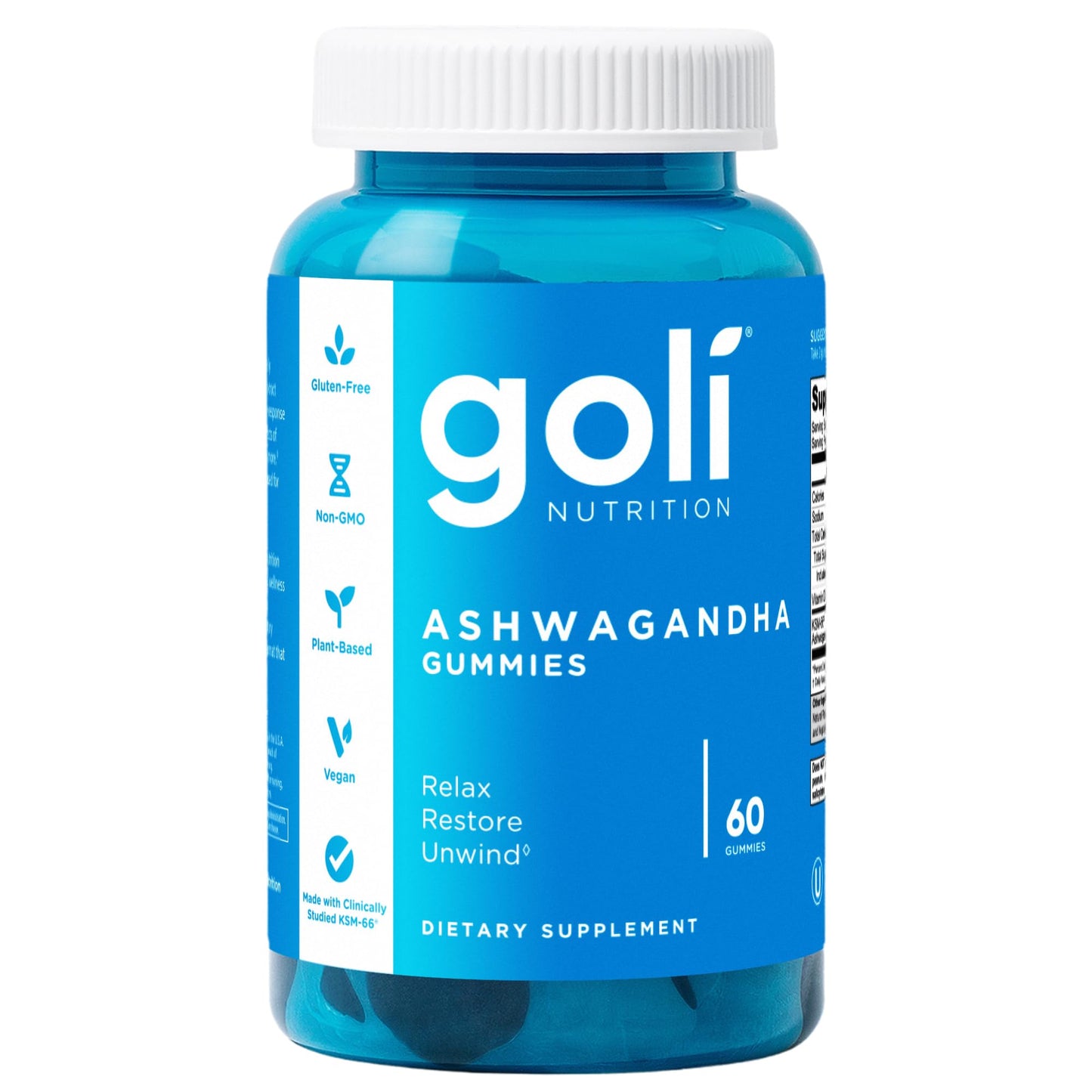 Goli Ashwagandha & Vitamin D Gummy – 60 Count (Mixed Berry) – Vegan