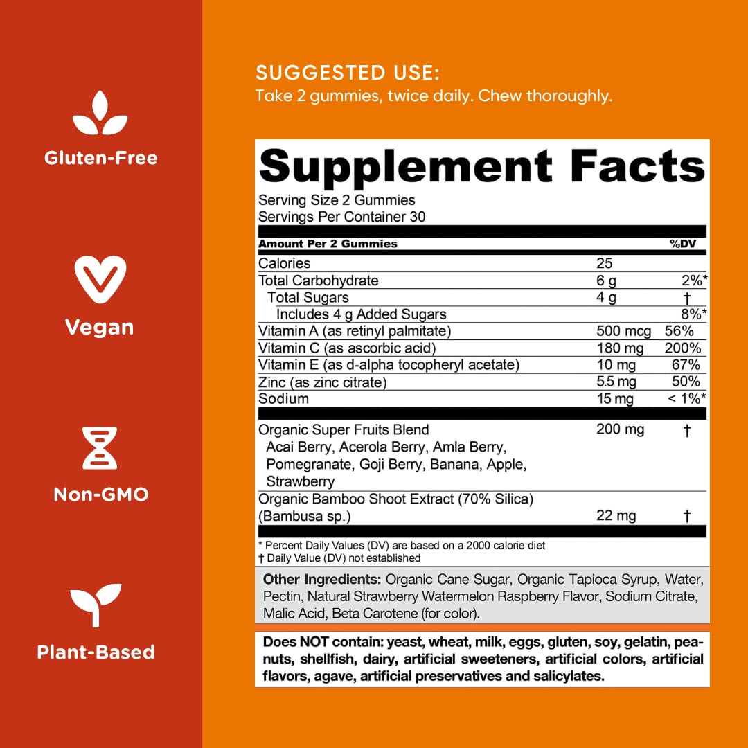 Goli Superfruits Beauty Gummies – 120 Count, Vegan, Non-GMO, Gluten & Gelatin Free, Collagen-Promoting
