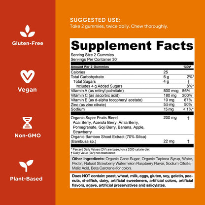 Goli Superfruits Beauty Gummies – 120 Count, Vegan, Non-GMO, Gluten & Gelatin Free, Collagen-Promoting
