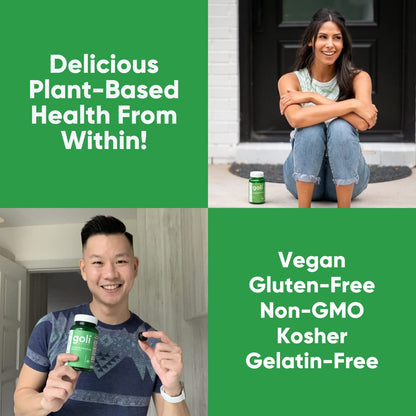 Goli SuperGreen Vitamin Gummy - 60 Count | Plant-Based, Vegan, Gluten-Free & Gelatin-Free