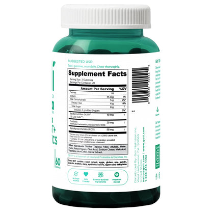 Goli Zero Sugar Pre, Post & Probiotic Gummies - 3-in-1 Gluten-Free, Vegan, Non-GMO, Gelatin-Free