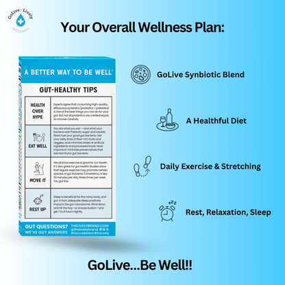 GoLive Synbiotic Powder: Prebiotic & Probiotic for Gut Health (15-50B CFUs)