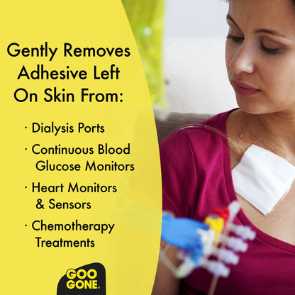 Goo Gone Bandage Adhesive Remover for Skin – Safe, Pain-Free Tape Removal (Pack of 2, 8 oz)