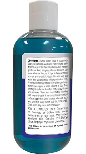 Goo Gone Bandage Adhesive Remover for Skin – Safe, Pain-Free Tape Removal (Pack of 2, 8 oz)
