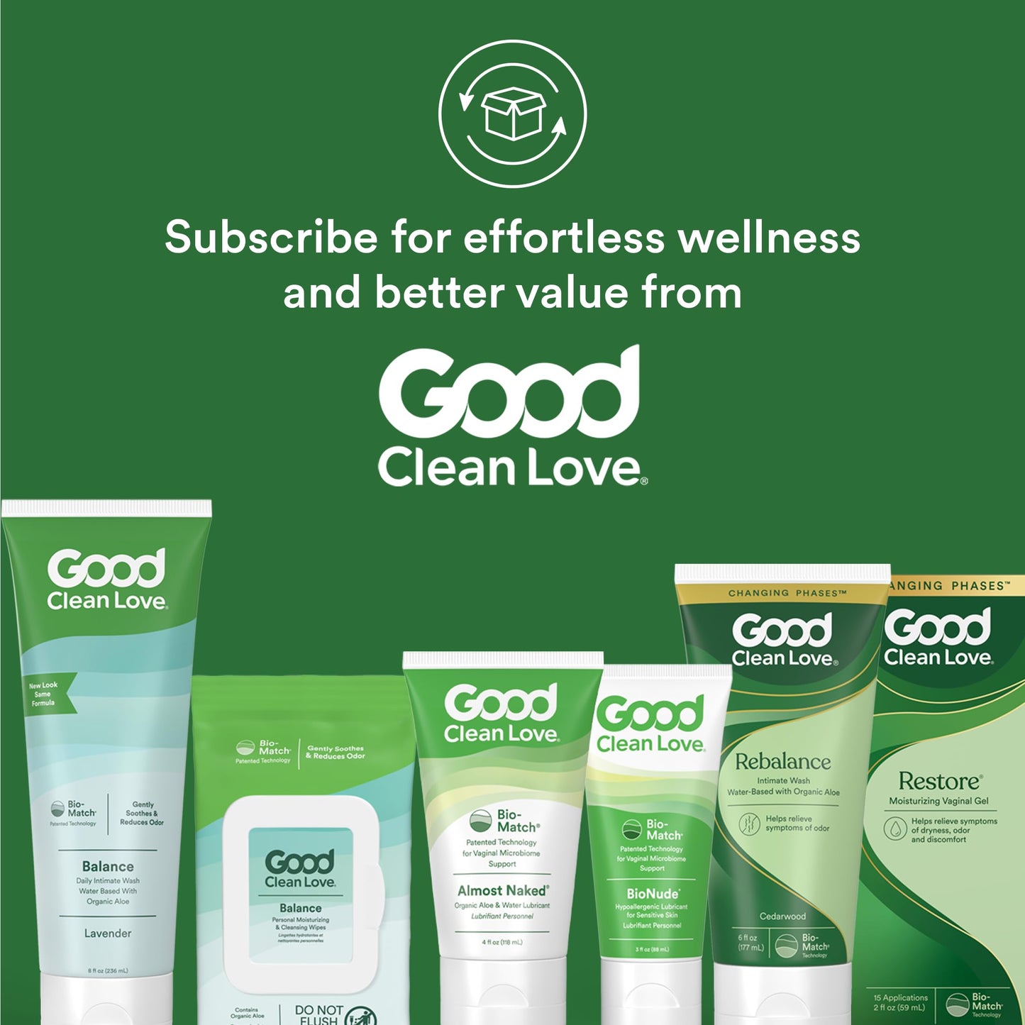 Good Clean Love Balance Feminine Wash – pH-Balanced Daily Cleanser for Women | 8 oz (2-pack)