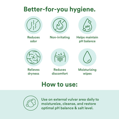 Good Clean Love Balance pH-Balanced Feminine Wipes — Gentle Aloe Moisturizing, 60 Count