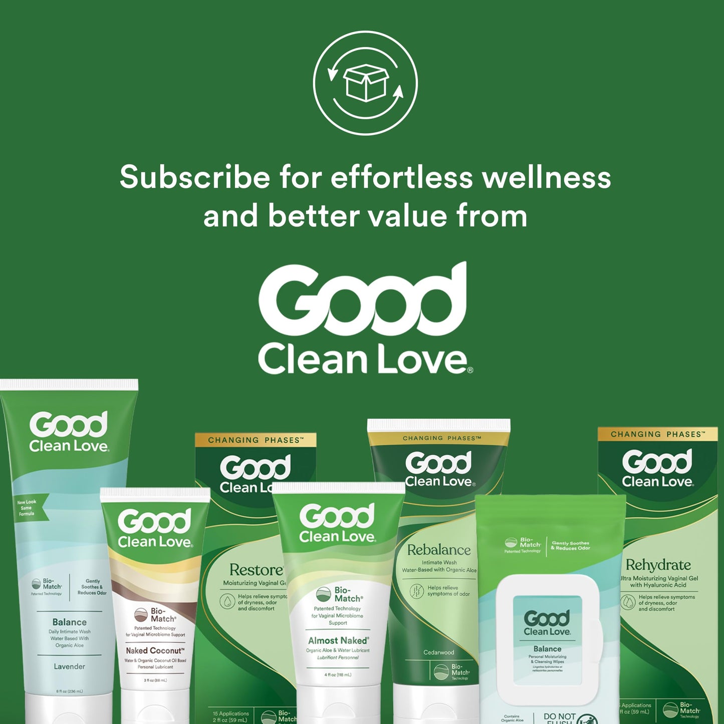Good Clean Love Rebalance Intimate Wash — pH-Balanced & Moisturizing (6 oz)
