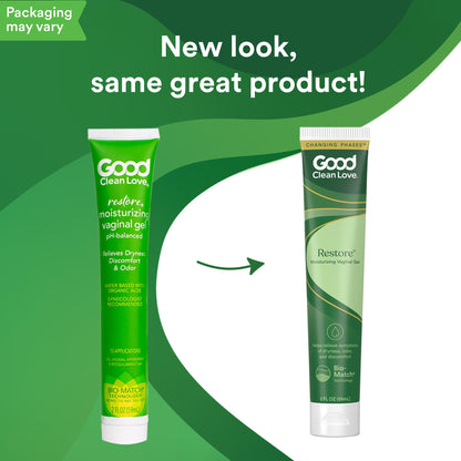 Good Clean Love Restore Moisturizing Vaginal Gel – pH-Balanced, Water-Based Lubricant (2 oz)
