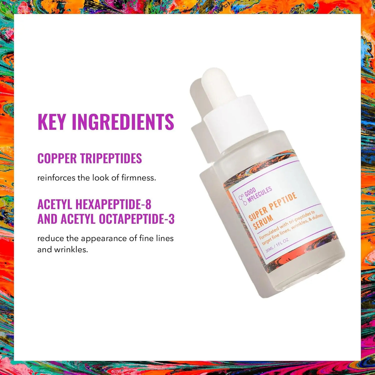 Good Molecules Super Peptide Serum Pack 2 – Lightweight, Water-Based Serum with Peptides & Copper Tripeptides | 2 × 30 ml British Harmonia | Natural Makeup & Fragrance by British Harmonia UK