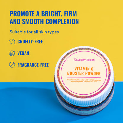 Good Molecules Vitamin C Booster Powder – 100% L-Ascorbic Acid, Collagen & Brightening (20g)