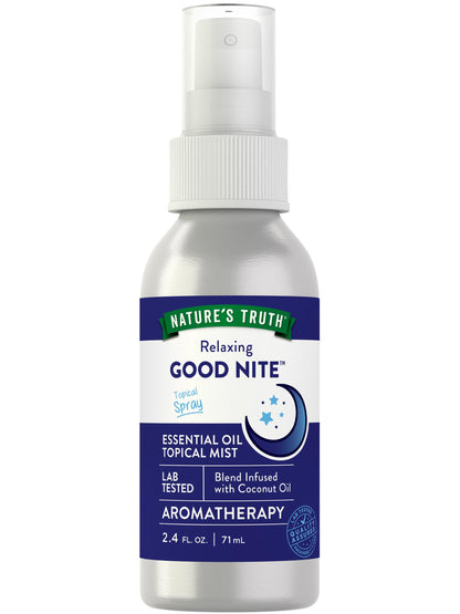 Nature's Truth Good Nite Essential Oil Mist - 2.4 fl oz | Calming Topical Spray