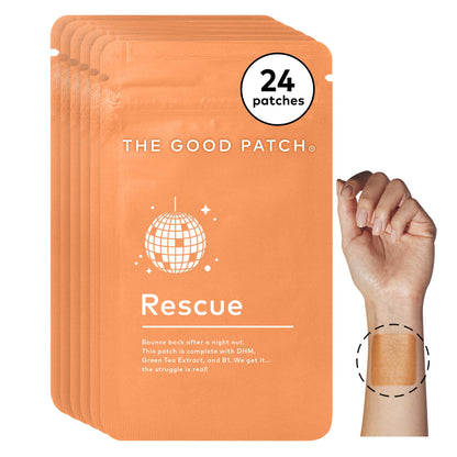 The Good Patch Rescue Recovery Patch – Plant-Powered Night-Out Support (24 Patches)