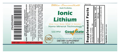 Good State Liquid Ionic Lithium Ultra Concentrate - 10 drops = 500 mcg - 100 servings per bottle