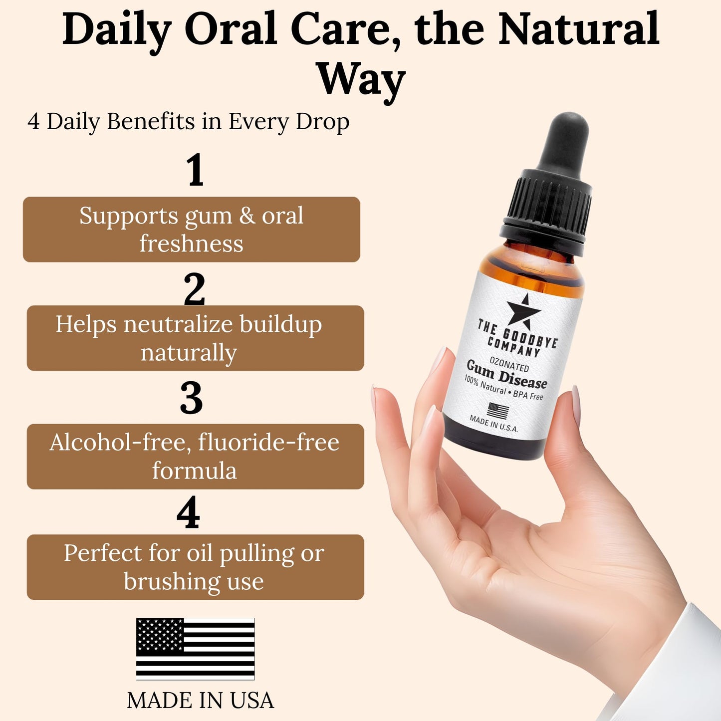 The Goodbye Company Ozonated Gum Treatment Oil – Clove & Neem for Healthy Gums | 15 ml