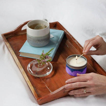 GoodLight Paraffin-Free Lavender Essential Oil Travel Candle | Clean Burning Non-Toxic Tin, 6oz