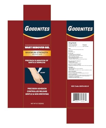 Goodnites 17% Salicylic Acid Wart Remover Gel – Fast Acting, Non-Drip, Family Safe
