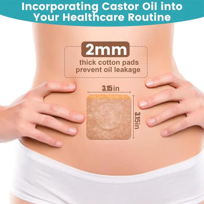GOOPRAD 120PCS Disposable Castor Oil Belly Button Patch – Oil-Free, Self-Adhesive Organic Cotton Wrap