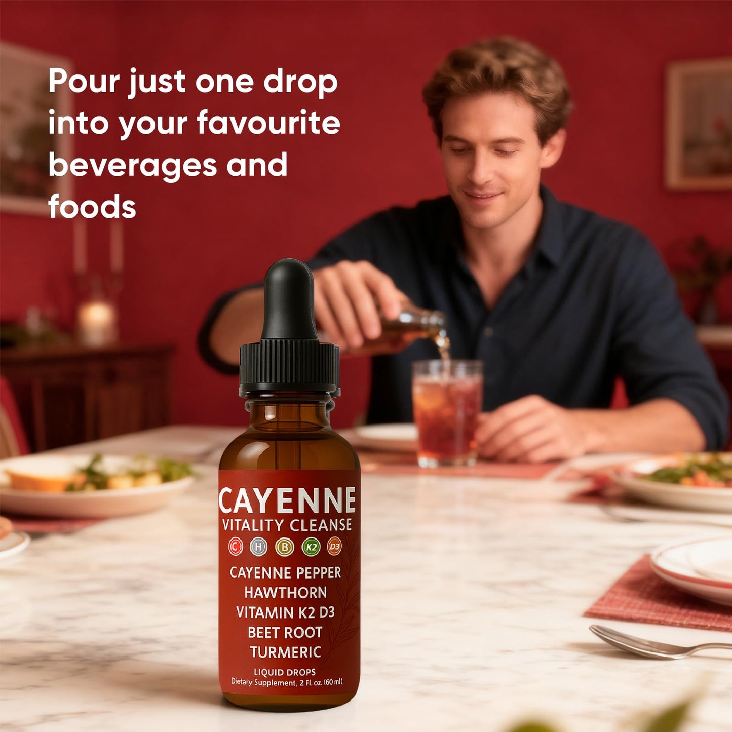 GOOVIP Maxivita CayennePepper Liquid Extract Drops - 2 fl oz | Immune, Joint & Gut Support