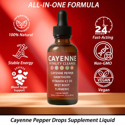 GOOVIP Maxivita CayennePepper Liquid Extract Drops - 2 fl oz | Immune, Joint & Gut Support