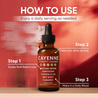 GOOVIP Maxivita CayennePepper Liquid Extract Drops - 2 fl oz | Immune, Joint & Gut Support
