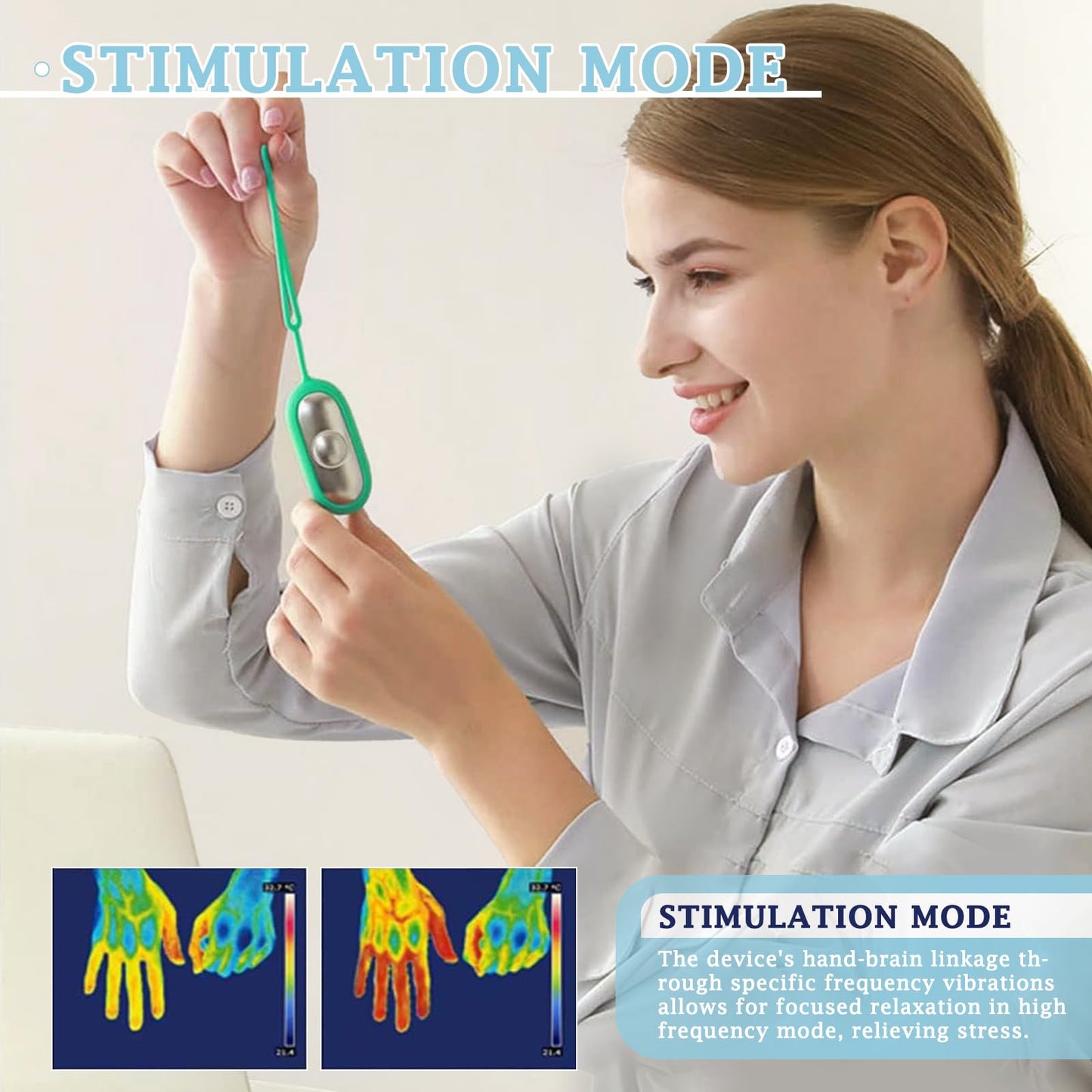 GOQELK Compact Handheld Sleep Device – Relaxation, Mood & Focus (Blue)