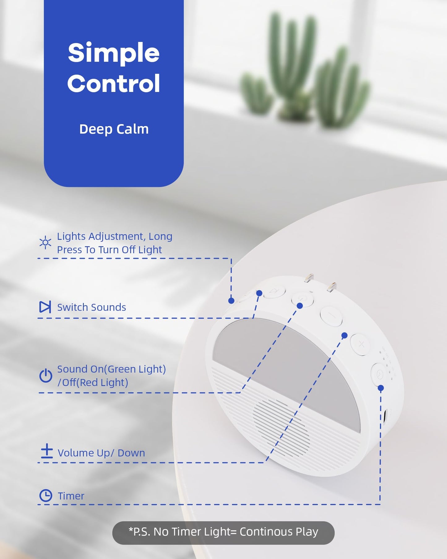 Gorgeous Home Wall Plug White Noise Sound Machine — Office Privacy, Baby Night Feeding, 28 Non-Looping Sounds