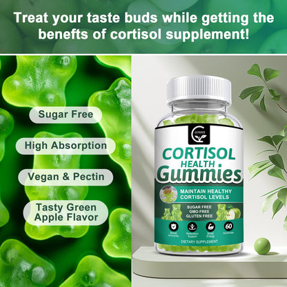 GORNVB Cortisol Gummies 2-Pack – 9-in-1 Stress Support with Magnesium & Ashwagandha