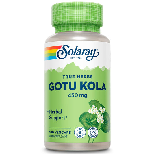 SOLARAY Gotu Kola 450mg – Centella Asiatica Herbal Supplement – Vegan, Non-GMO, Lab Verified, 100 Servings BritishVita | Premium UK Vitamins & Wellness Supplements