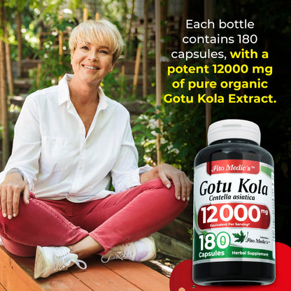 FITO MEDIC'S Lab Gotu Kola (Centella Asiatica) - 180 Capsules | Ultra High Absorption