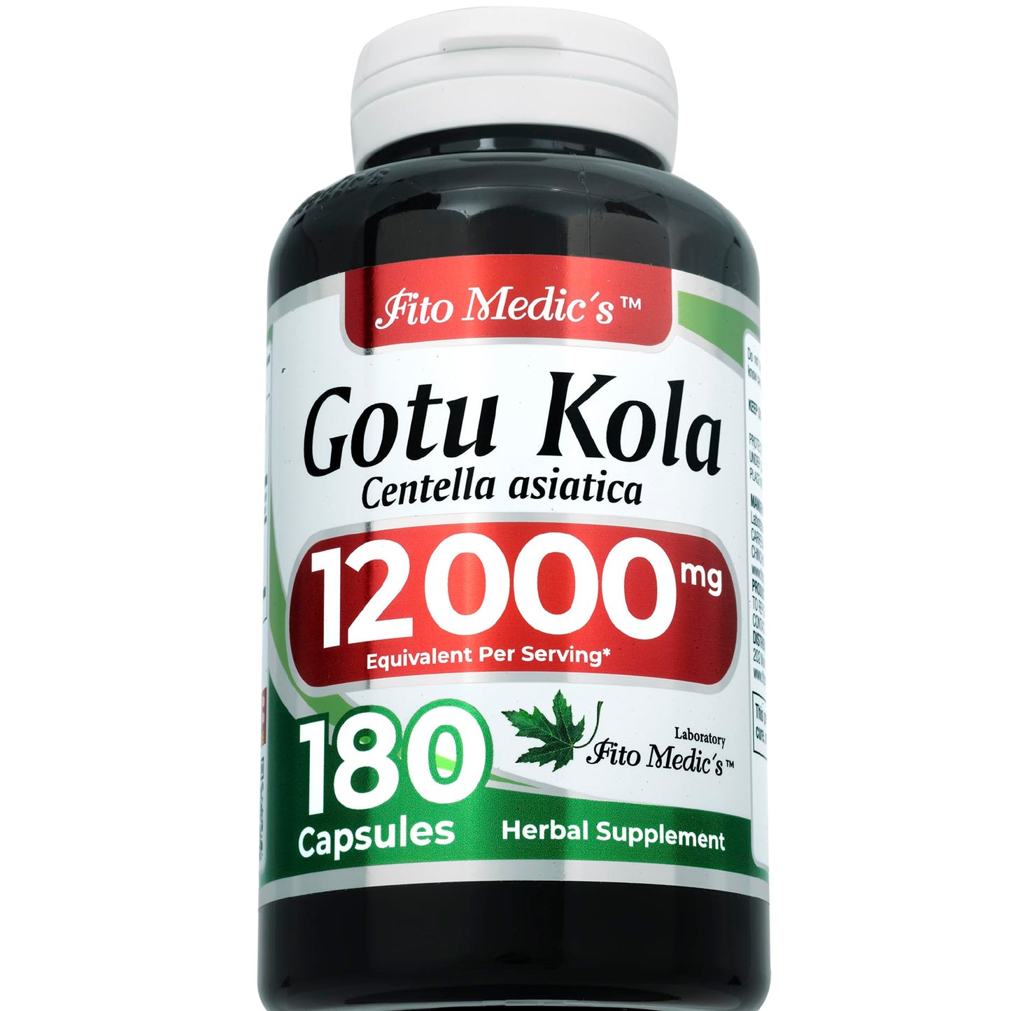FITO MEDIC'S Lab Gotu Kola (Centella Asiatica) - 180 Capsules | Ultra High Absorption