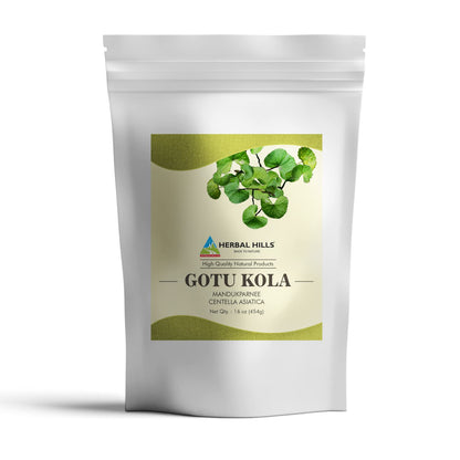 HERBAL HILLS Gotu Kola Powder – Natural 16 Ounce – Pack of 1