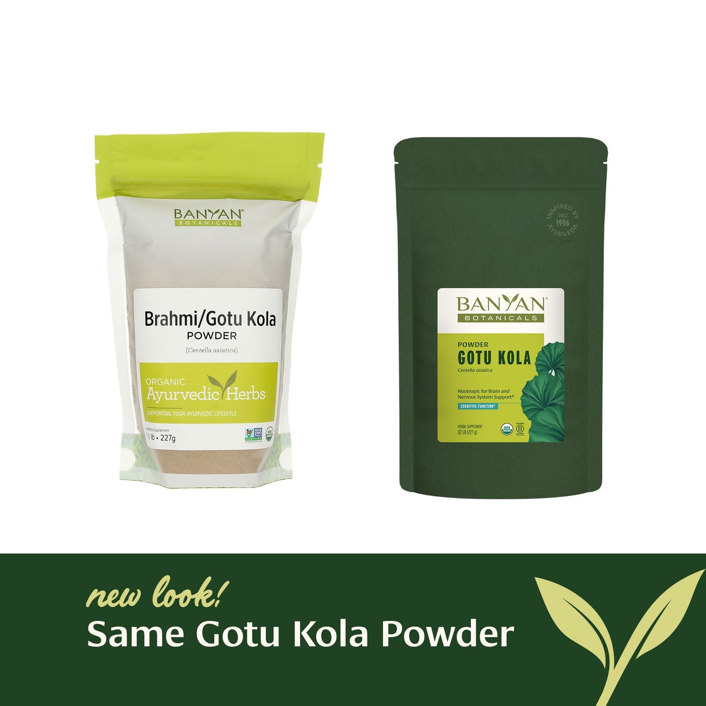 Gotu Kola Powder – Organic Brahmi (Centella Asiatica) | Calming Nootropic | Banyan Botanicals