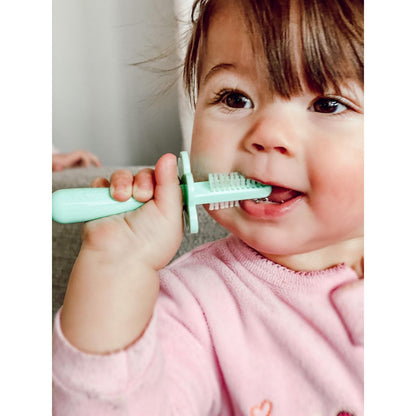Grabease Double-Sided Training Toothbrush for Toddlers 12mo+ Mint