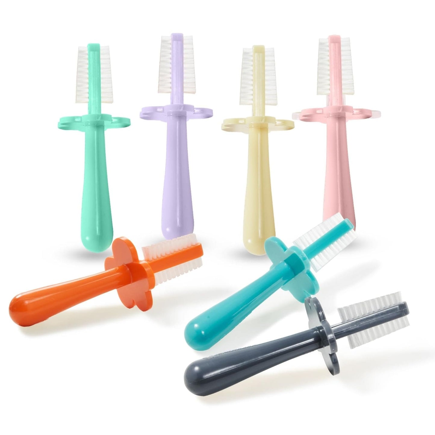 Grabease Double-Sided Baby Toothbrush Pack – Mint & Blush (2-Pack)
