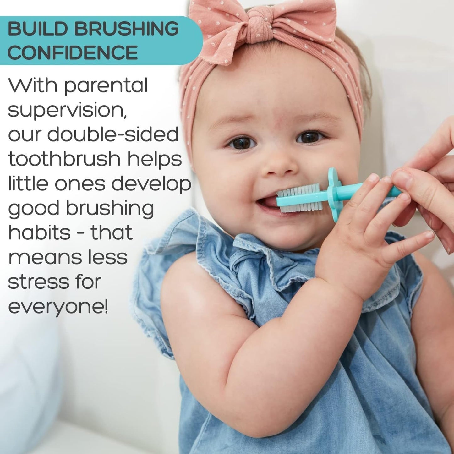 Grabease Double-Sided Training Toothbrush for Toddlers 12mo+ Mint
