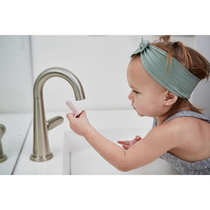 Grabease Double-Sided Finger Toothbrush for Toddlers (Blush) | 12m+ | Recyclable Silicone