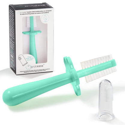 Grabease Double-Sided Training Toothbrush for Toddlers 12mo+ Mint