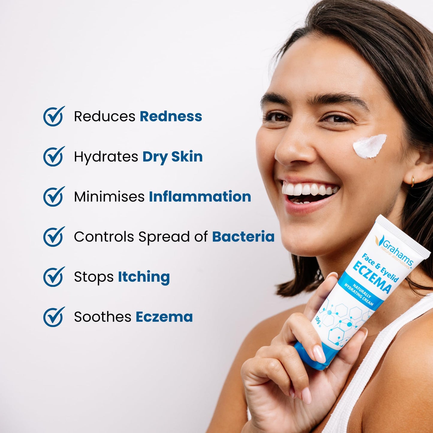 Grahams Natural Face & Eyelid Eczema Cream – Steroid-Free, Hypoallergenic Daily Moisturizer