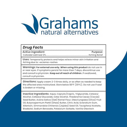Grahams Natural Face & Eyelid Eczema Cream – Steroid-Free, Hypoallergenic Daily Moisturizer