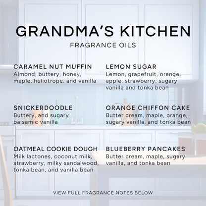 Grandma's Kitchen Set of 6 Premium Fragrance Oils – 10ml Each | Eternal Essence Oils