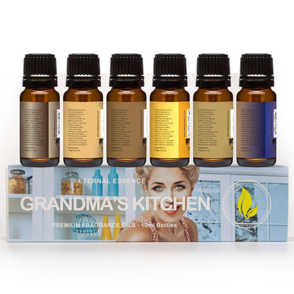 Grandma's Kitchen Set of 6 Premium Fragrance Oils – 10ml Each | Eternal Essence Oils