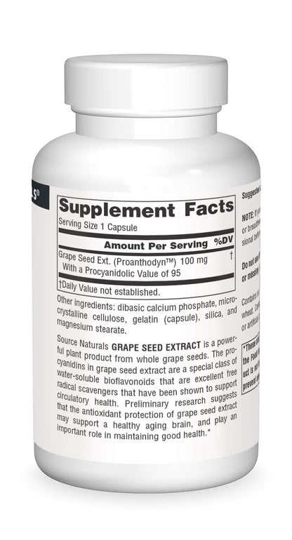 Source Naturals Grape Seed Extract Proanthodyn 100 mg - 120 Capsules