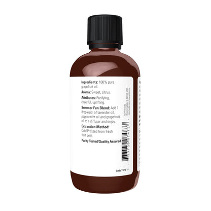 Grapefruit Essential Oil - NOW Essential Oils, 4 oz | 100% Pure, Cold-Pressed
