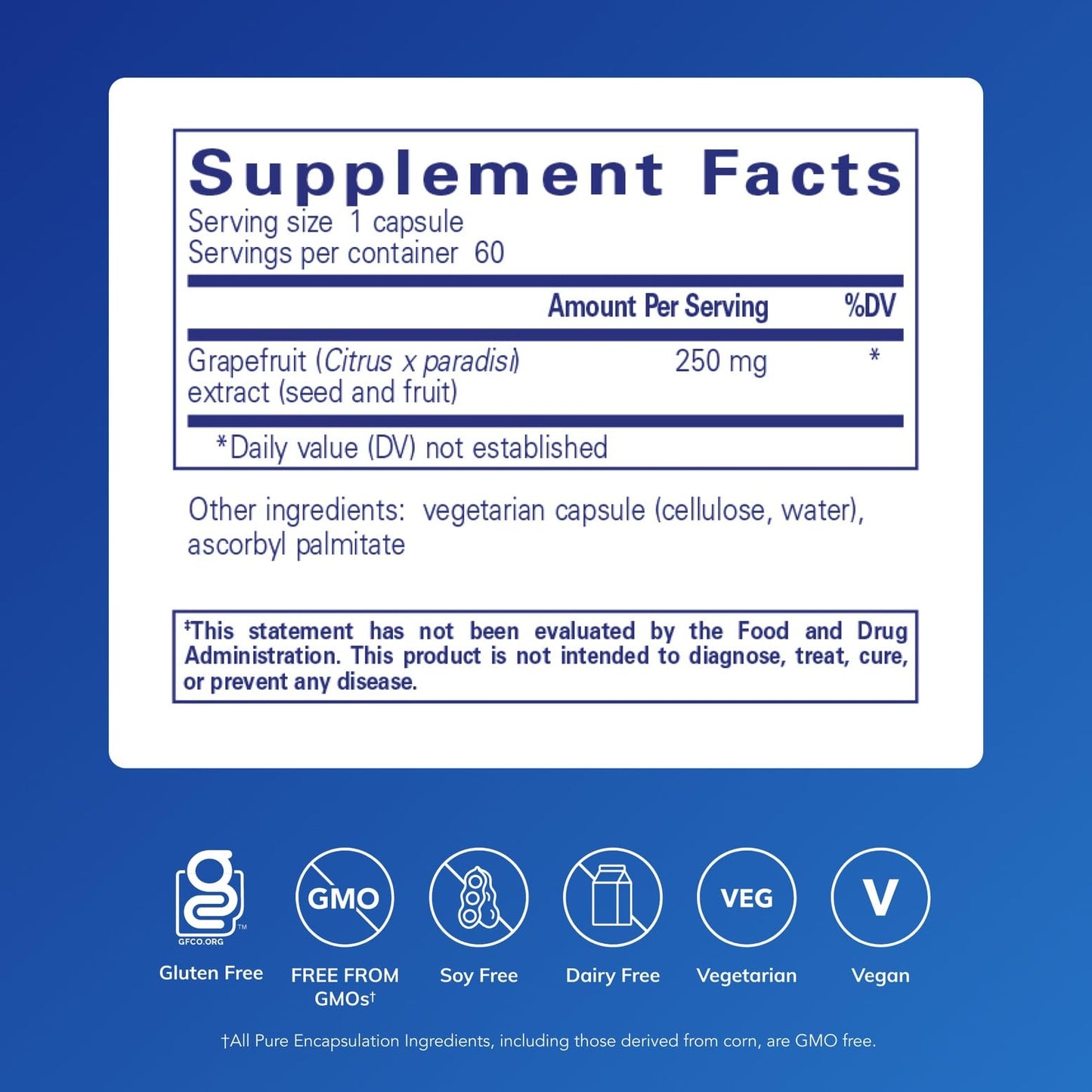 Pure Encapsulations Grapefruit Seed Extract: GI Health & Microbiota Support | 60 Capsules