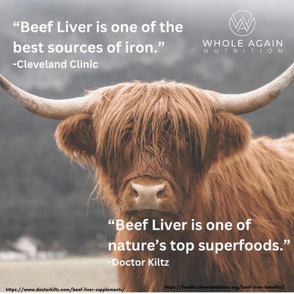 Grass Fed Beef Liver Capsules - 120 Count | 3,000mg Serving | Pasture Raised | No Fillers