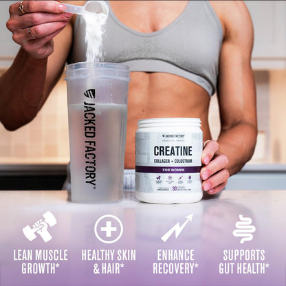 Jacked Factory Creatine for Women – Creatine Monohydrate + Collagen