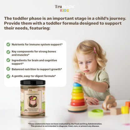TruHeight Toddler Advanced Formula+ Chocolate – 16 Vitamins for 12-36 Months | Non-GMO