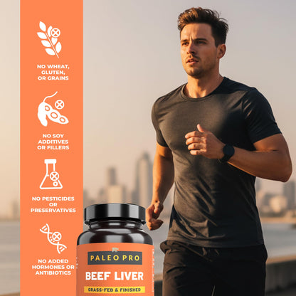 Paleo Pro Liver Gold – Premium Beef Liver Capsules | Grass-Fed NZ, Gluten-Free, 180 Capsules